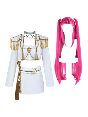 Simil Korean Pop Coreano Performance Hunter Vestito Parrucca Wig Dress DEMON012